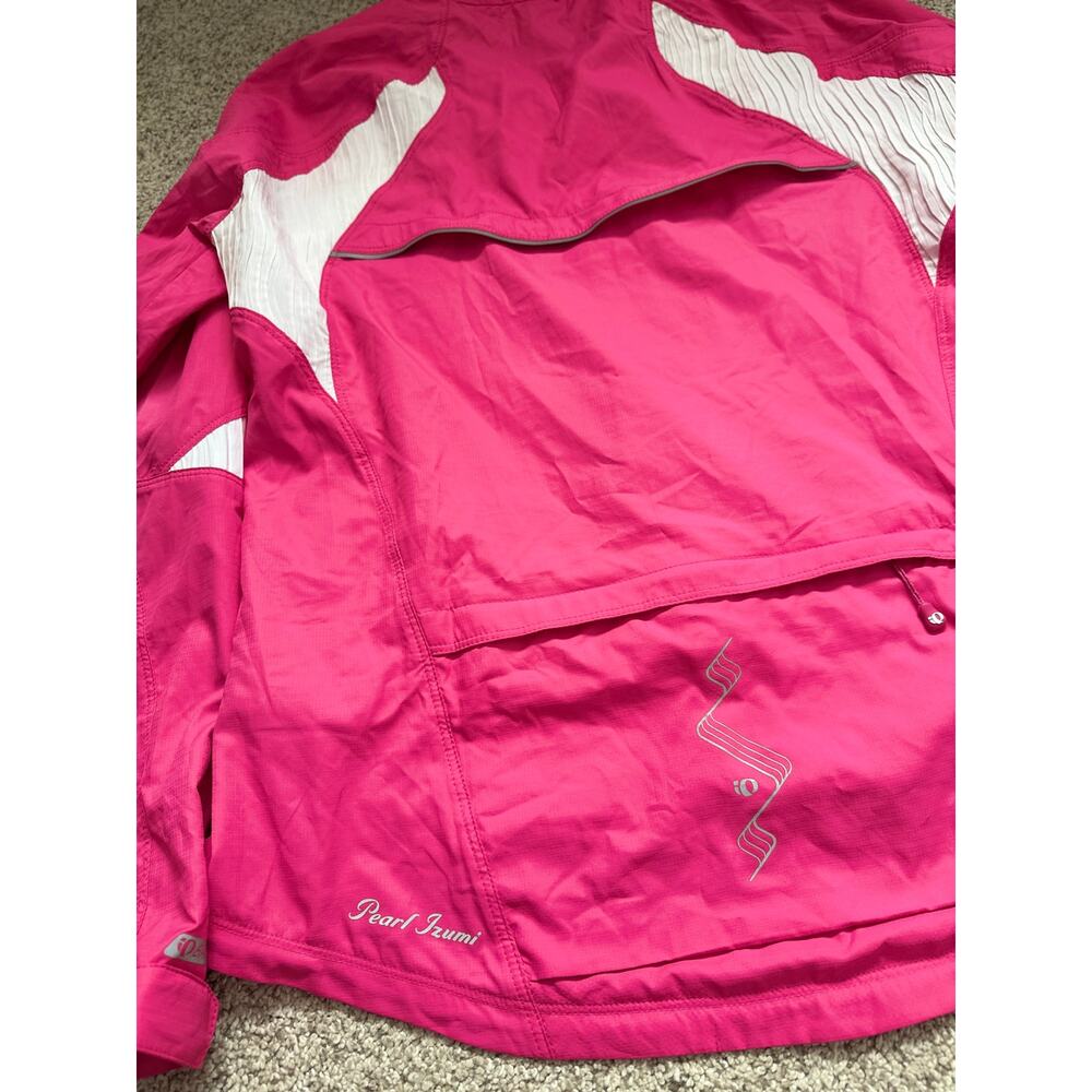 Pearl Izumi L Biking Jacket Pink Vented Athletic Sporty Lightweight Full Zip - Picture 7 of 12